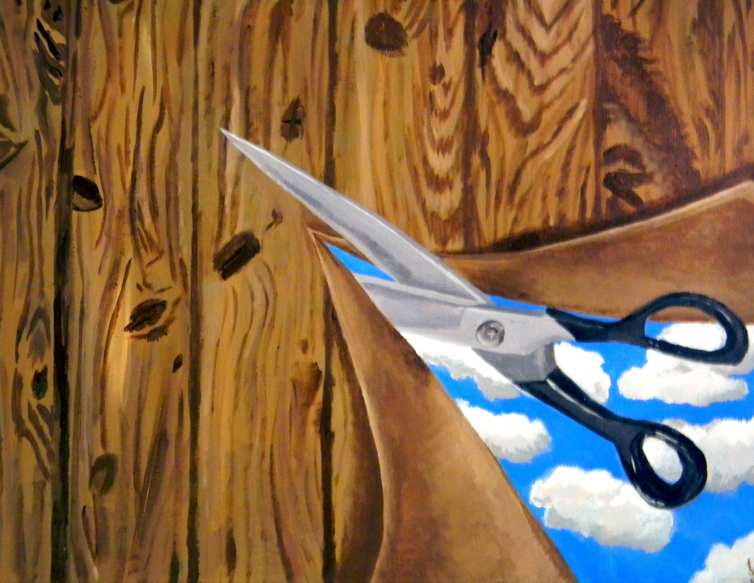  Acrylic Painting in the style of Rene Magritte 2012 