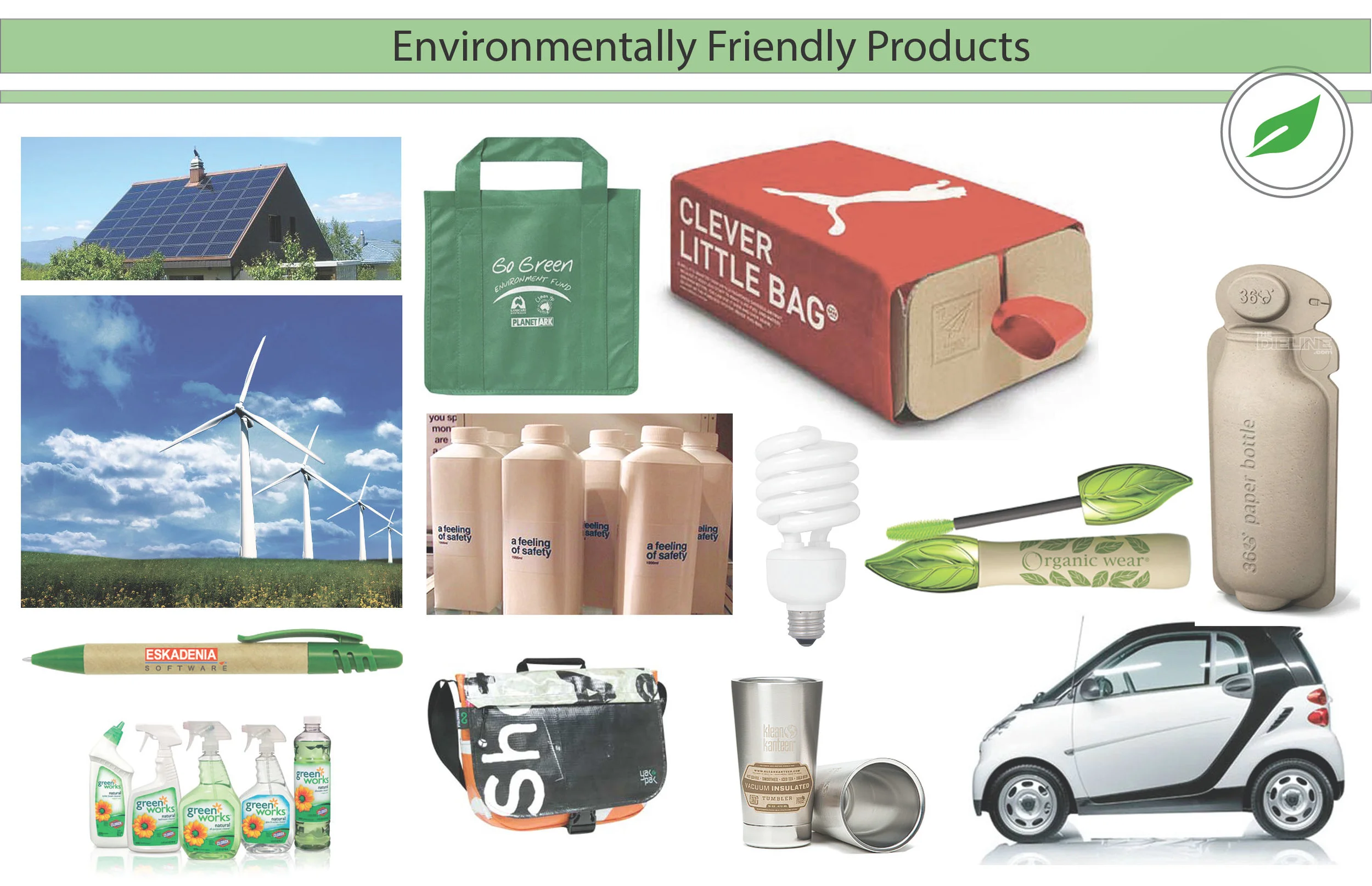 Our group chose to focus on the environment for our vending machine concept. We took a broad look at some current eco-friendly products.