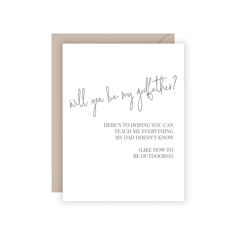 Will You Be My Godfather? (Outdoors) — Carina Paper Co., image size:1000x1000