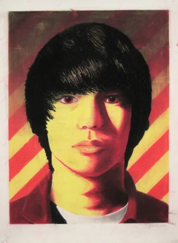 Chris Edwards. Stern Self-Portrait pastel on paper. 22x30-inches. 2006.jpg