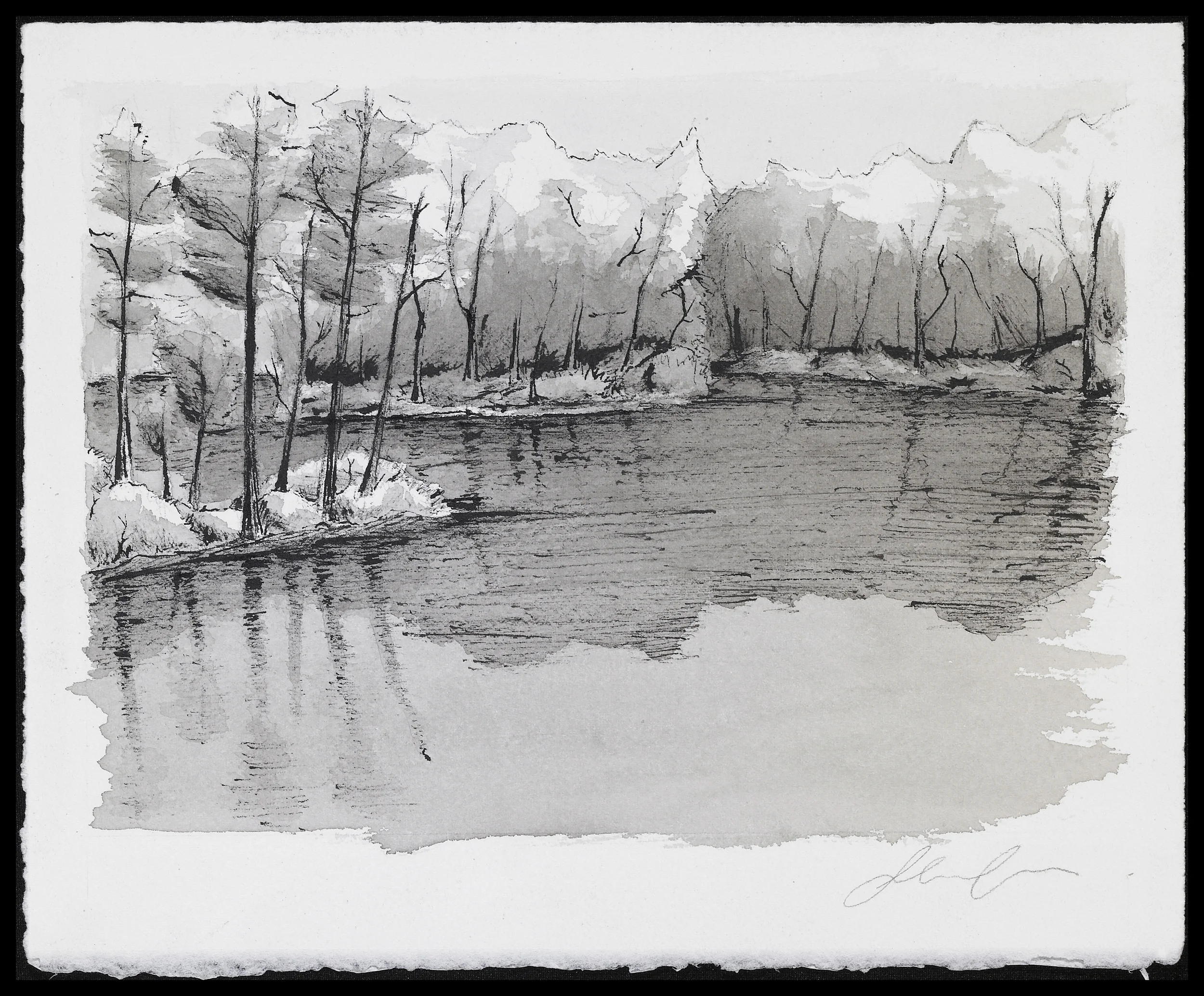 Cha.Lower School Pond.Indian Ink and Water on Paper.10x8inches.05-08 copy.jpg