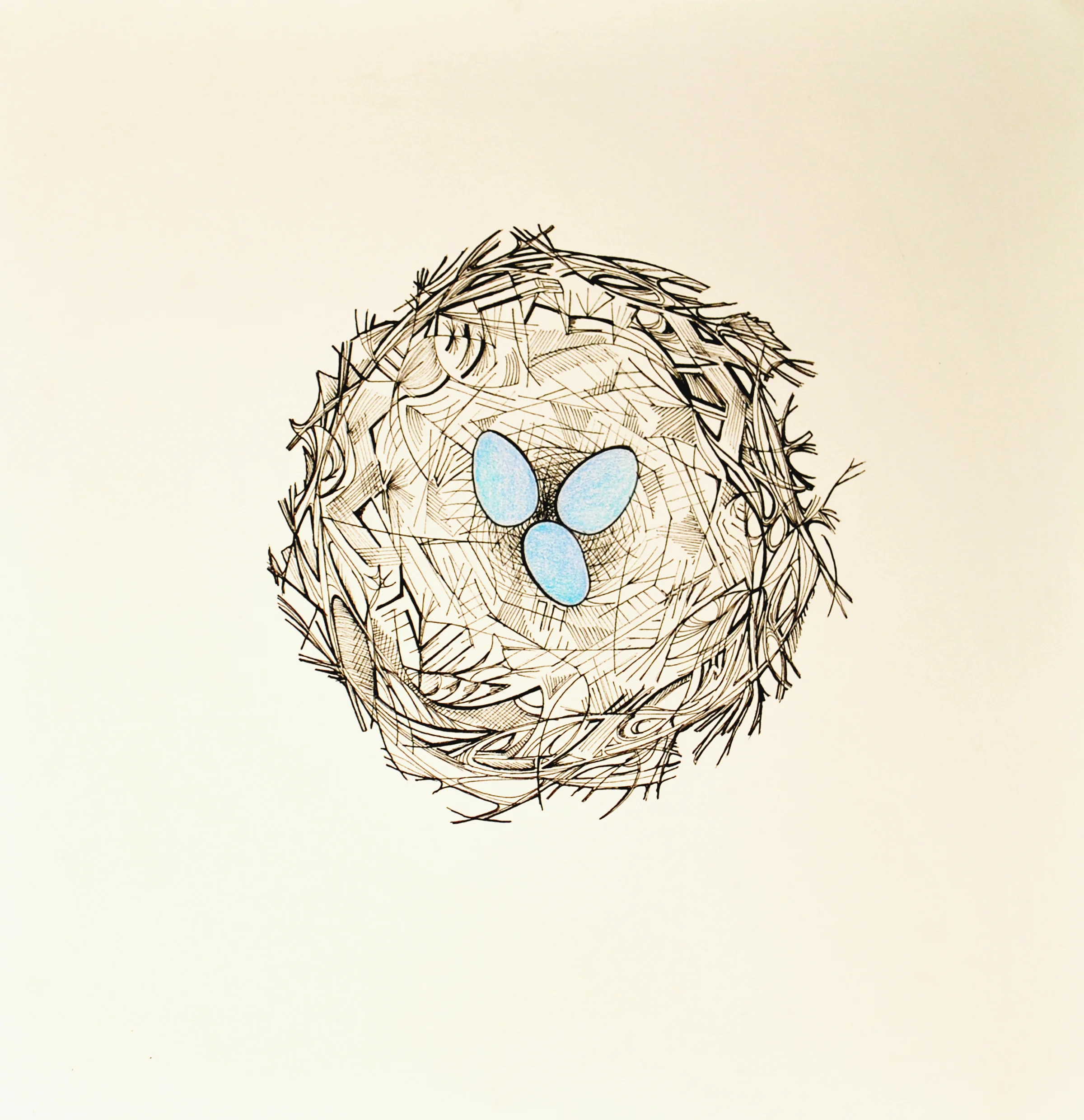 Foraker.Nesting.pen & colored pencil on paper.14x14-inches.3-2011.jpg