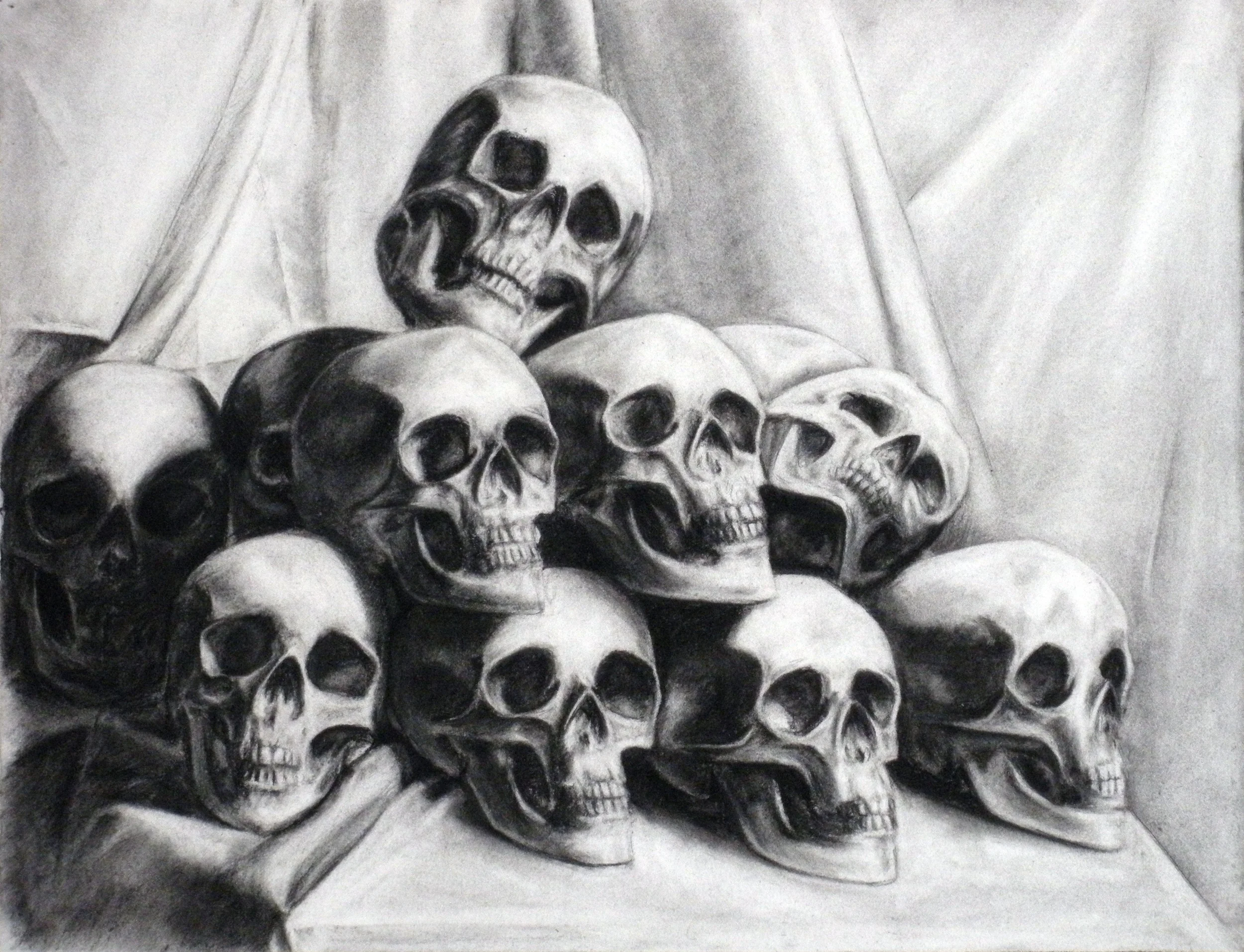 Xu. Team Picture. Charcoal on Paper. 26x20 inches. 11-09.jpg