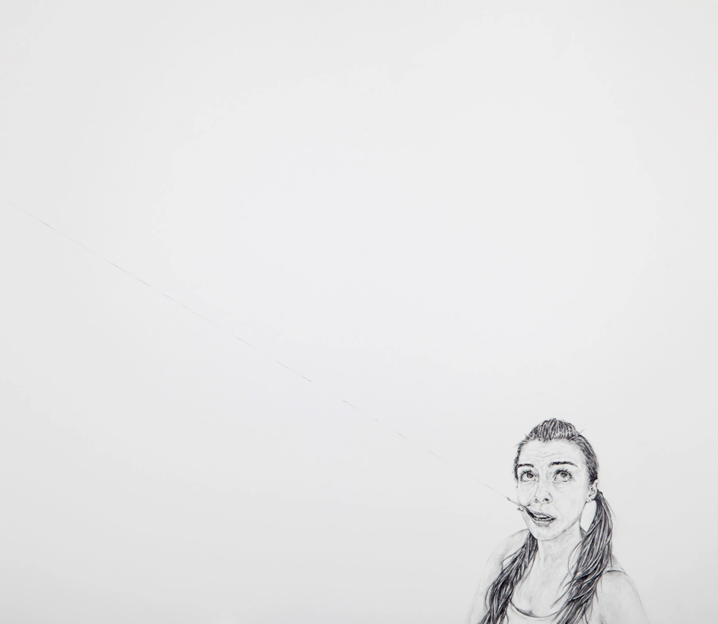 Fish Hook , 20"X24", Graphite on paper, 2013