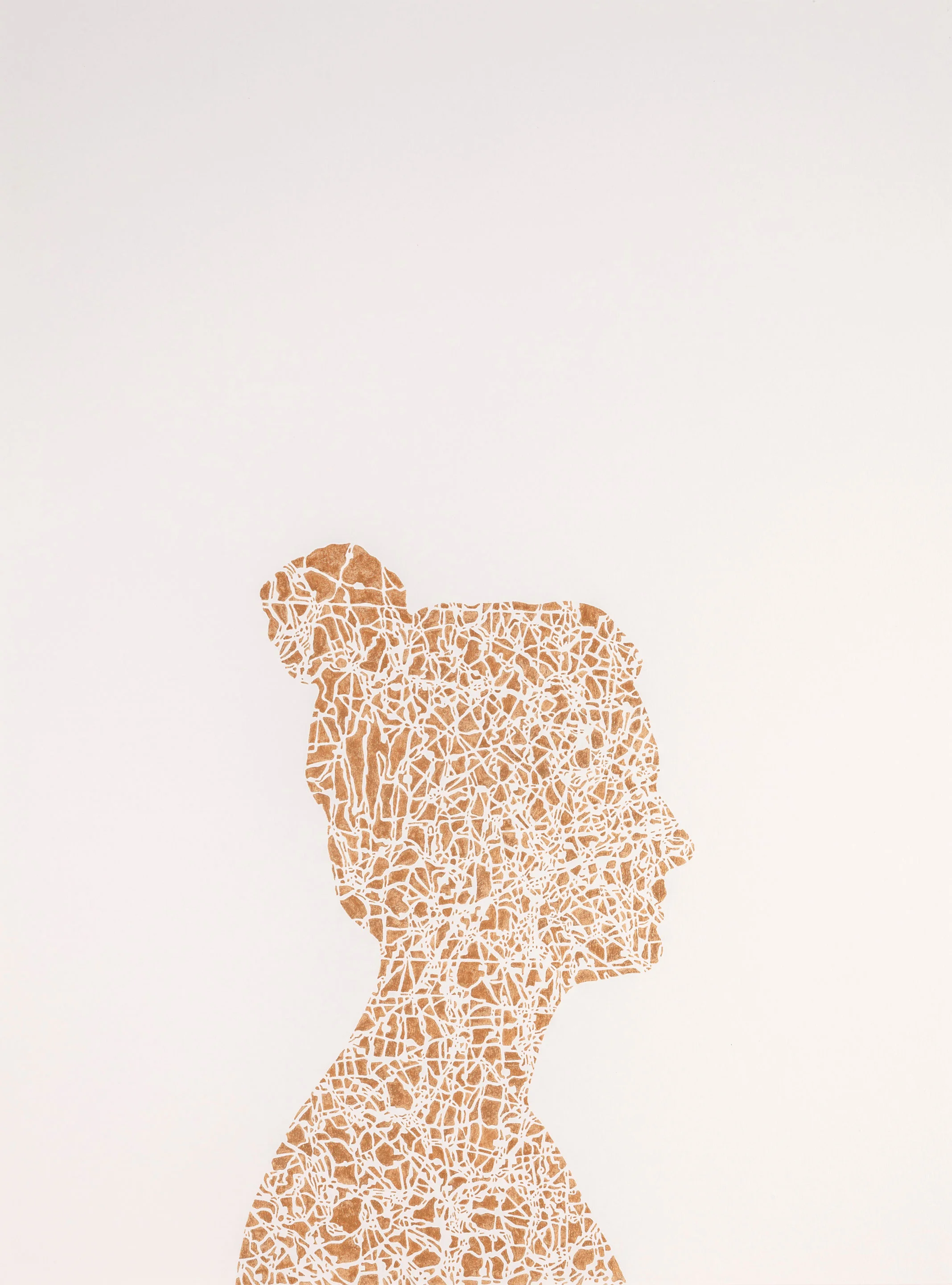 If I paint us (in gold) II.I , 20x16 in, gouache on paper, 2016