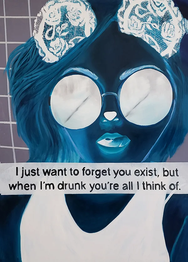 ICYMI, oil on panel, 2018.
