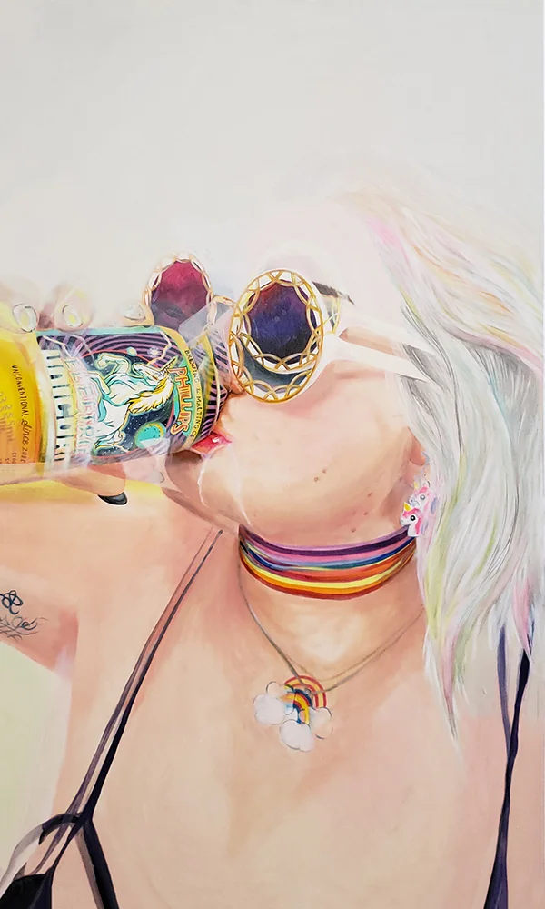 unicorns aren't real, oil on canvas, 2018.