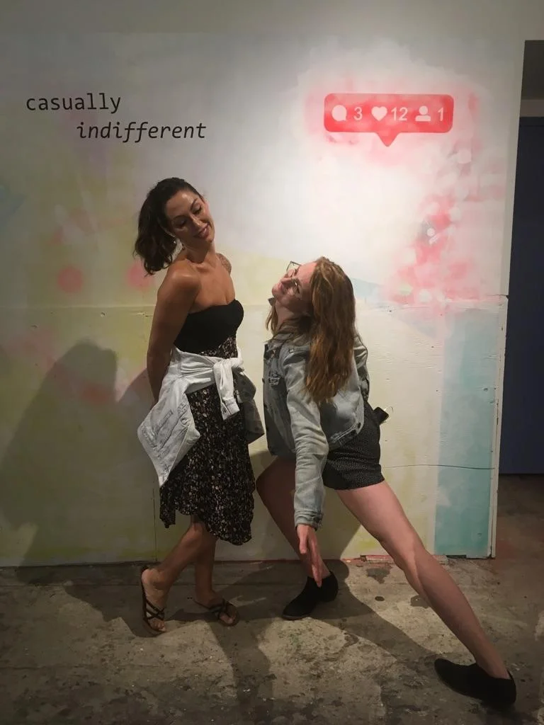 Casual indifference, acted out by Kim C. and Nicole T.