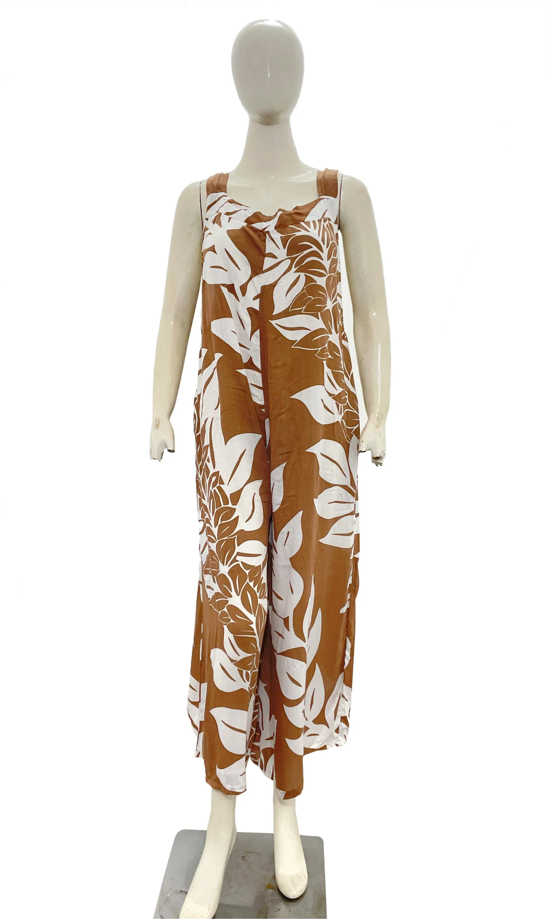 BROOKLYN ROMPER-MAILE LEI-CARAMEL CAFE-WHITE.jpg