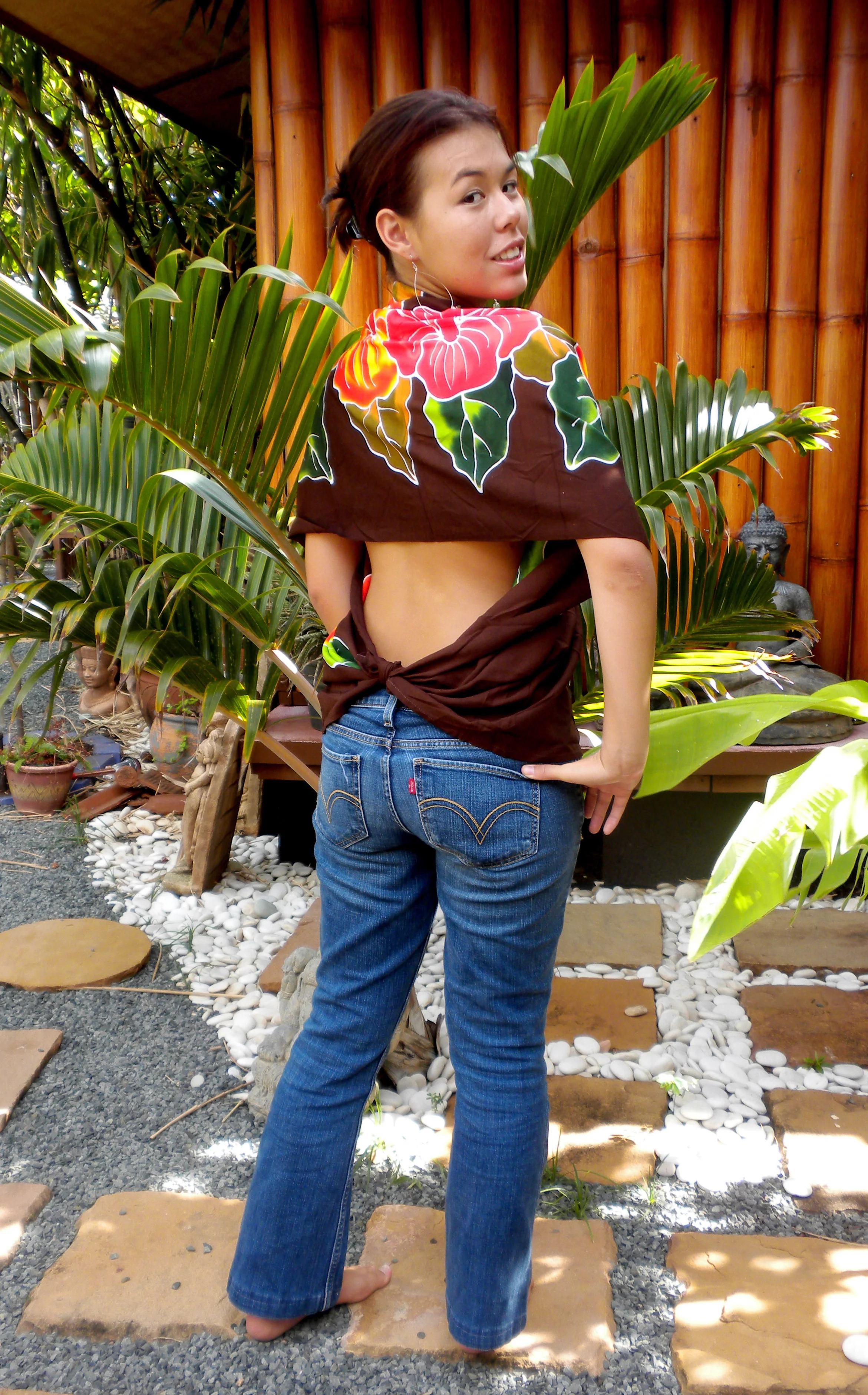 1/2 Size Hand Painted Sarong