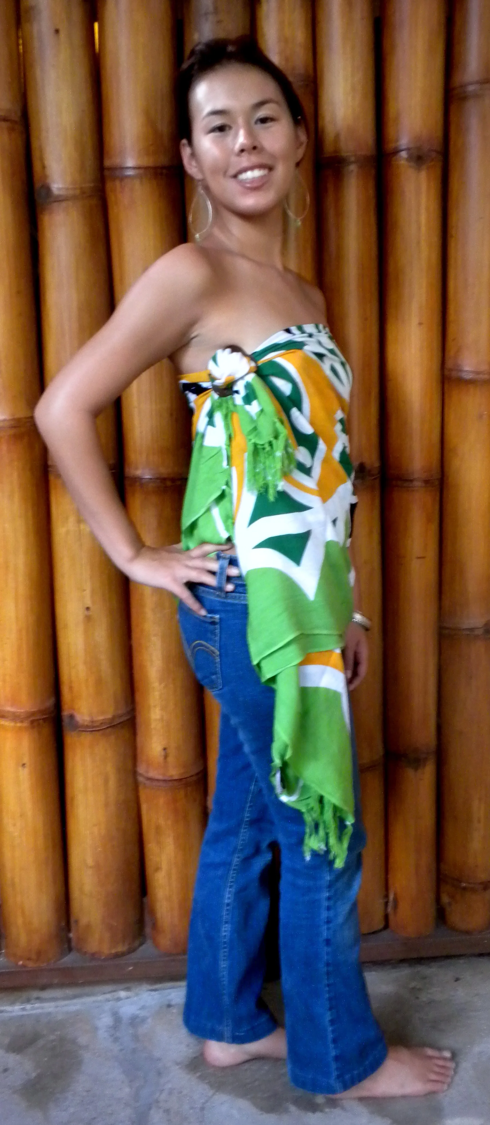 Standard Rayon Sarong worn as top