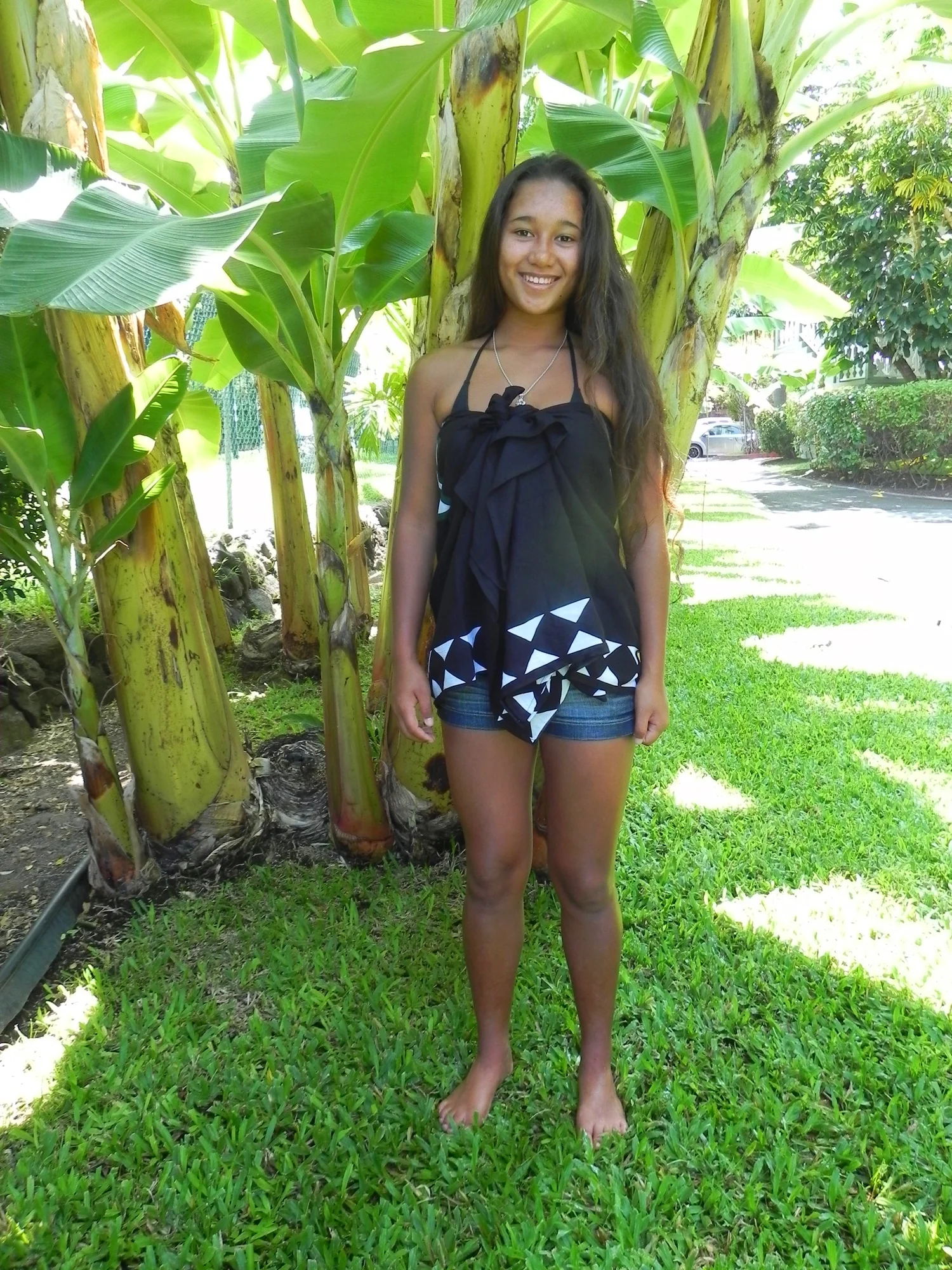 University of Hawaii Sarong worn as a top