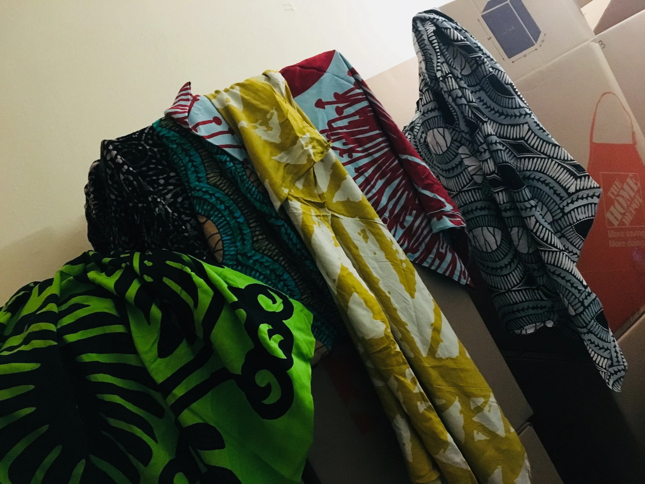 Sarong Designs Left to Right: Hawaiian Quilt (premium), Batik Rayon Knit, African Links, Fiji (new design! ) , Ohia Lehua, African Links (sometimes you need the same design in two colors : )
