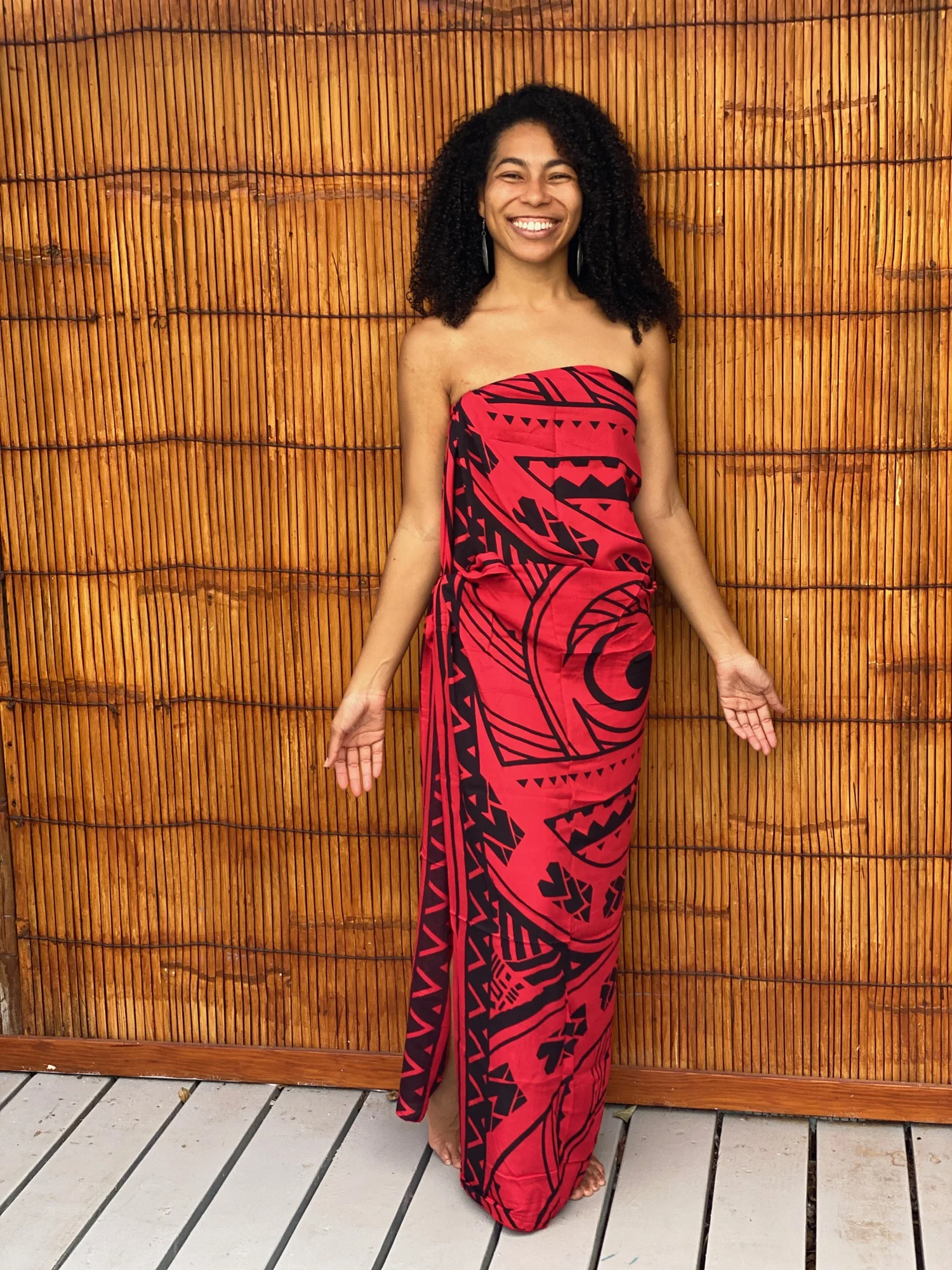 knee length dresses for ladies Unique Vintage Green & Tiger Print Leilani Sarong Dress main image 1