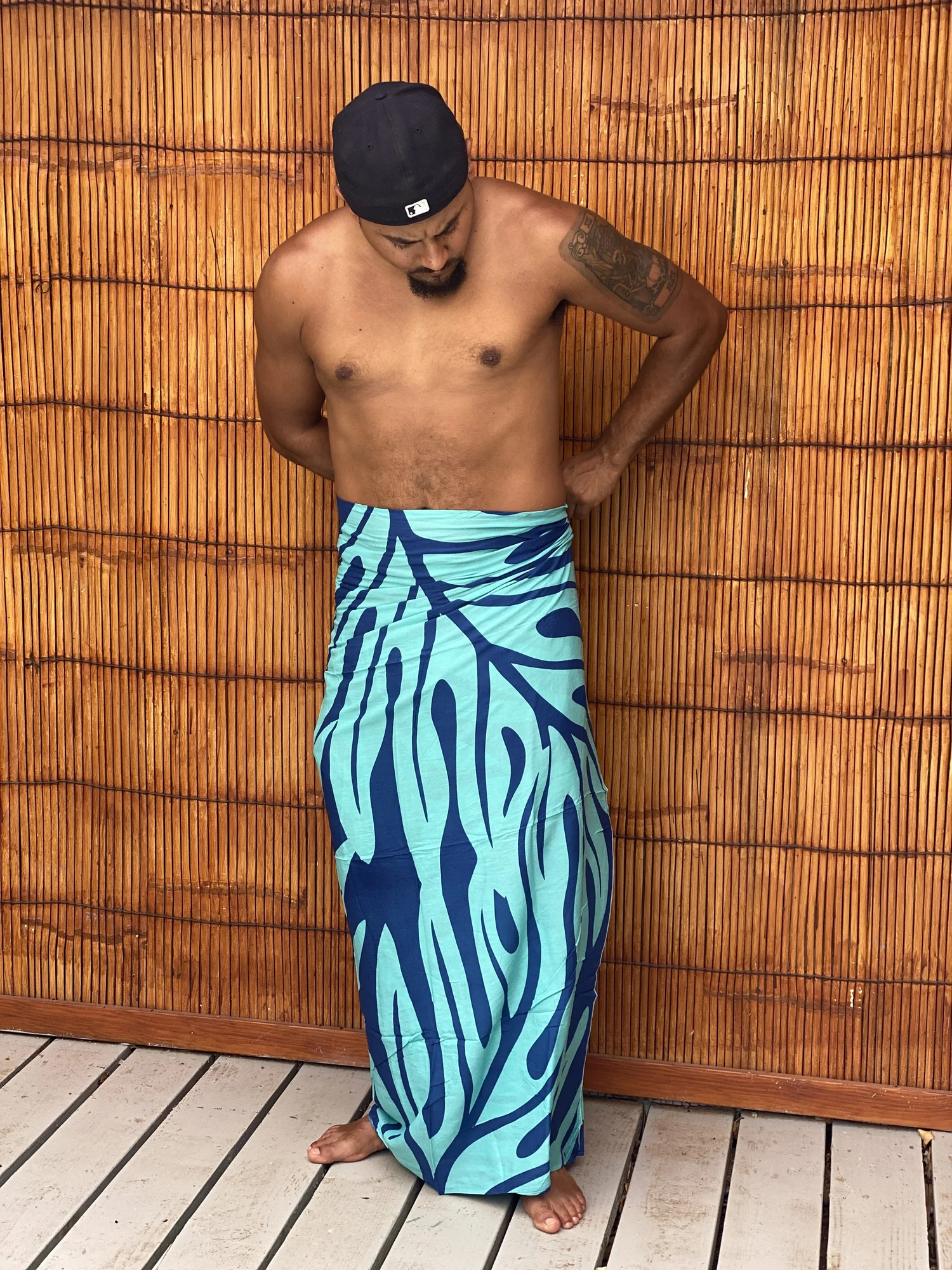 fab CF sealace sarong/潮織のパレオ Navy Pareo Wrap – Lightweight Sarong Beach Cover Up | Tag Aloha