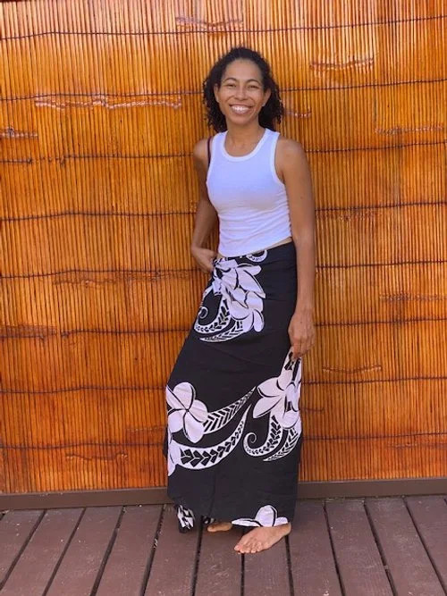 Plumeria Tattoo Plus Size Sarong