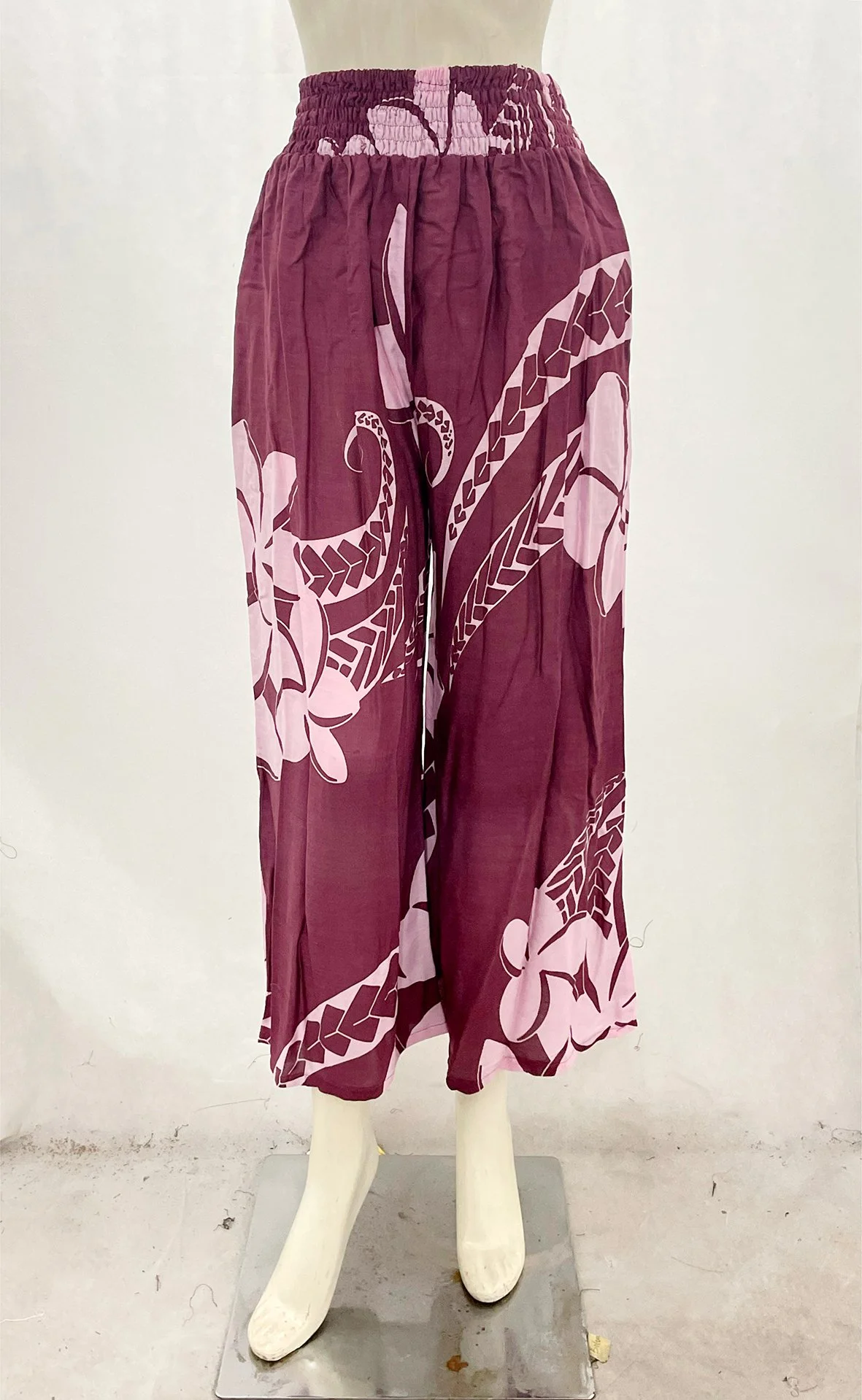 HALEIWA PANT-PLUMERIA TATTOO-HOT CHOCOLOTA-PRIMROSE PINK.jpg