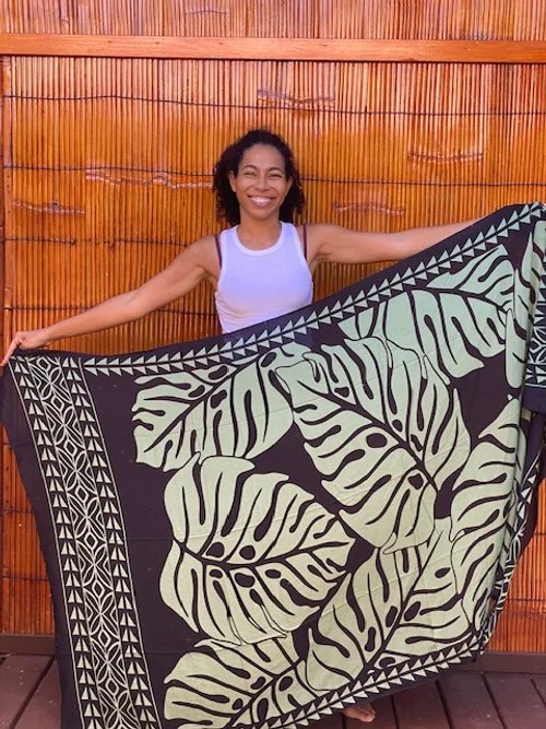 Big Monstera Plus Size Sarong