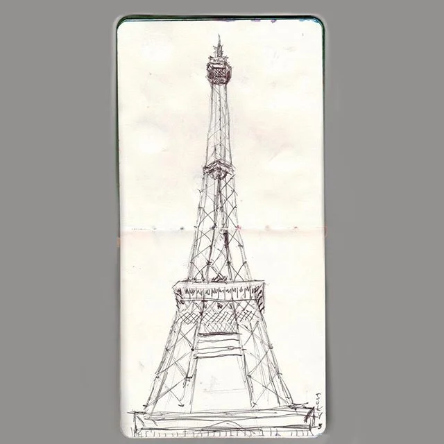 Quick sketch of the lovely Eiffel tour done on site.
#eiffeltower #paris #travelblogger #travelsketch #travel #traveling #travelsketchbook #travelsketcher #drawing #art #vlog #blog #time #timeless #visit
#paintings #art #painting #artist #artwork #drawing #watercolor #paint #sketch #color #instaart #artoftheday #creative #myart #artistsoninstagram