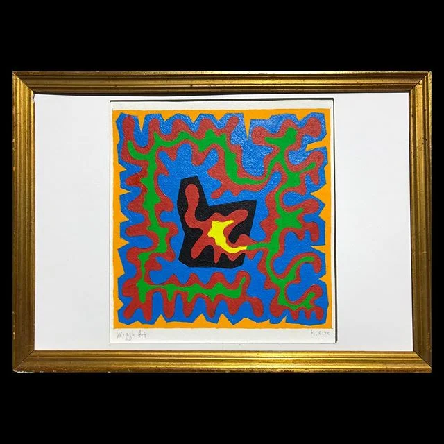 #upcycling #old #golden #frame for my #abstractart on #paper from #moulinricharddebas