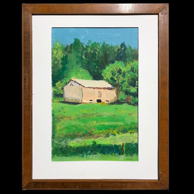 #upcycled #frame with #pleinairpainting on #paper from #moulinricharddebas