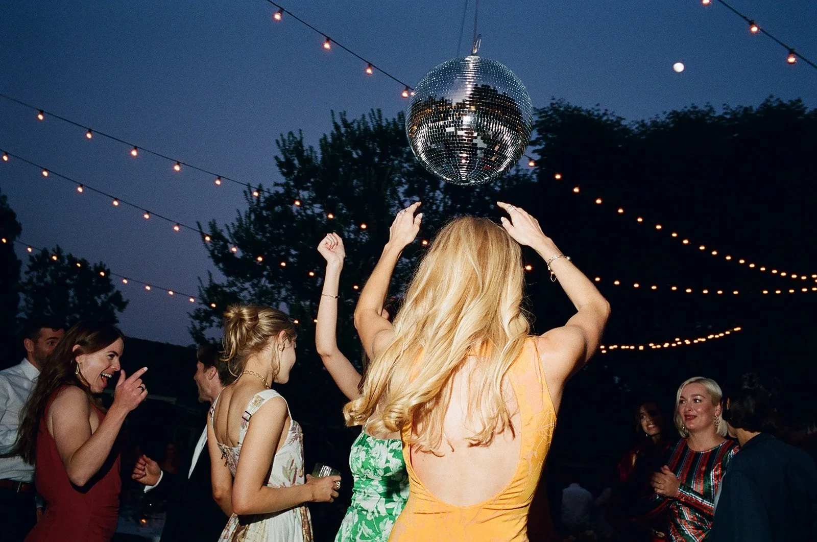 Los Angeles wedding outdoor garden reception dance floor.