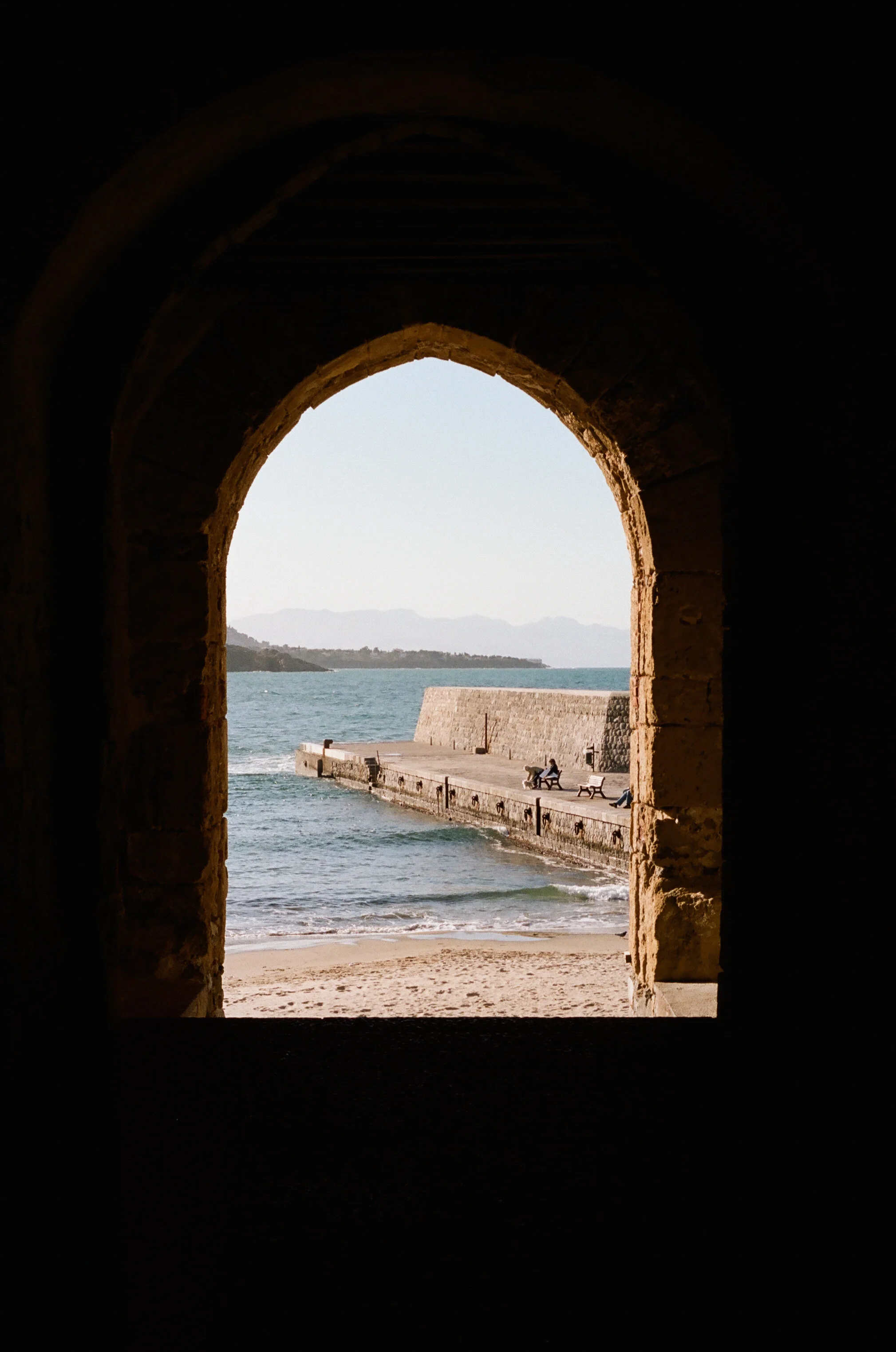 View of the sea in Cefalu, Sicily.