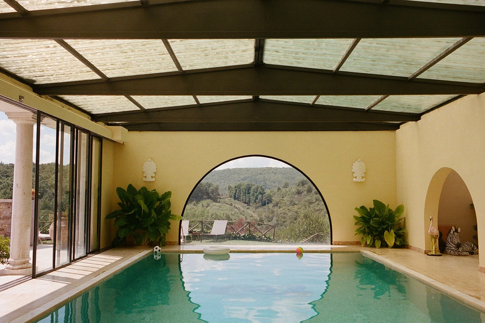 Pool at wedding villa in Tuscany outside of Florence, Italy.
