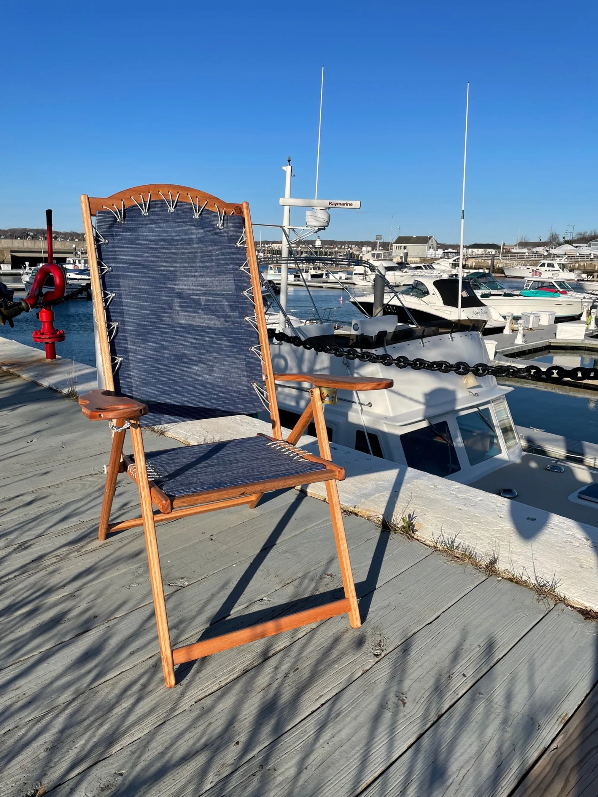 high wooden beach chairs