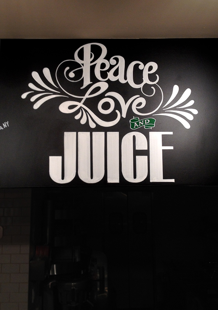 Chalkboard lettering - Juice Generation, Manhattan