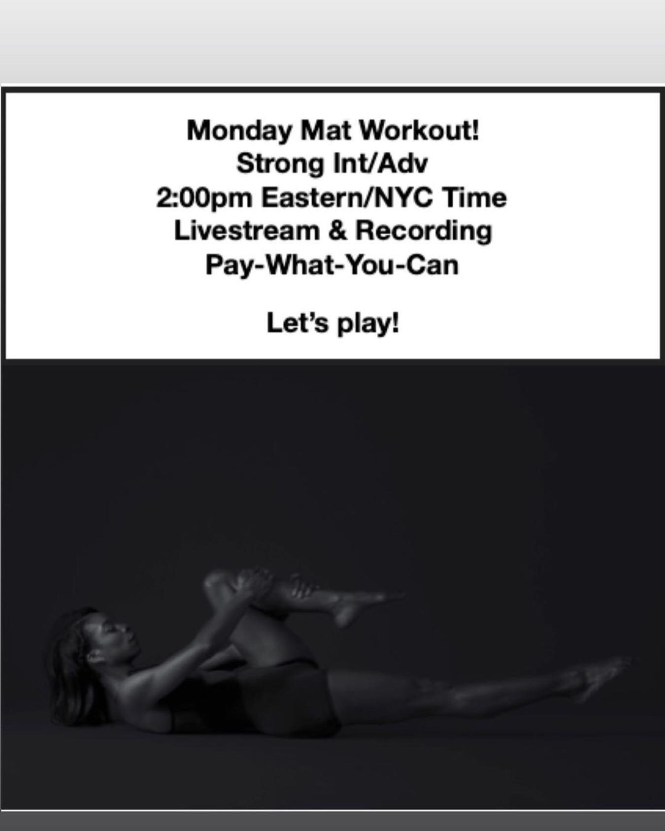 Monday Mat Workout 2pm EST with the Super Shari @theverticalworkshop  Intermediate/Advanced mover? Come join. #pilates #core #contrology #matpilates #theverticalworkshop #supershari  Sign up https://www.theverticalworkshop.com/workouts