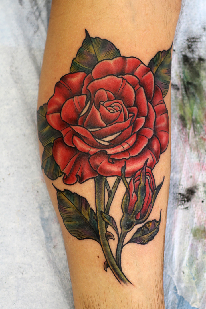 Full Bloom Rose tattoo