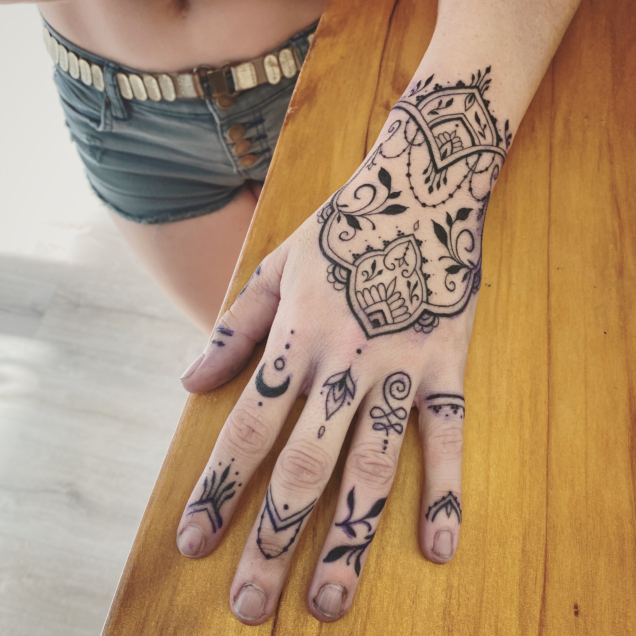 Ornamental Hand Tattoo