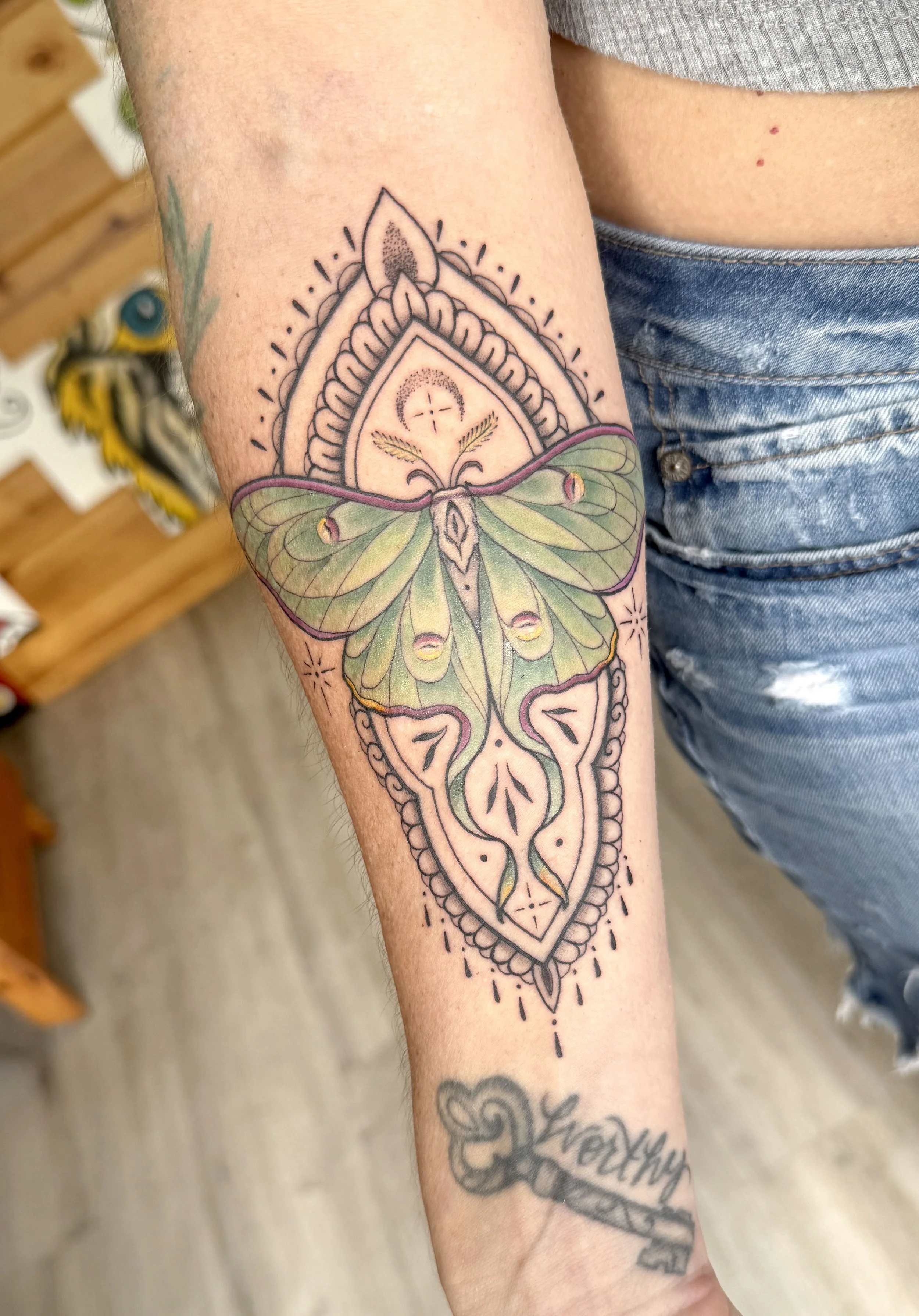 Luna Moth Tattoo