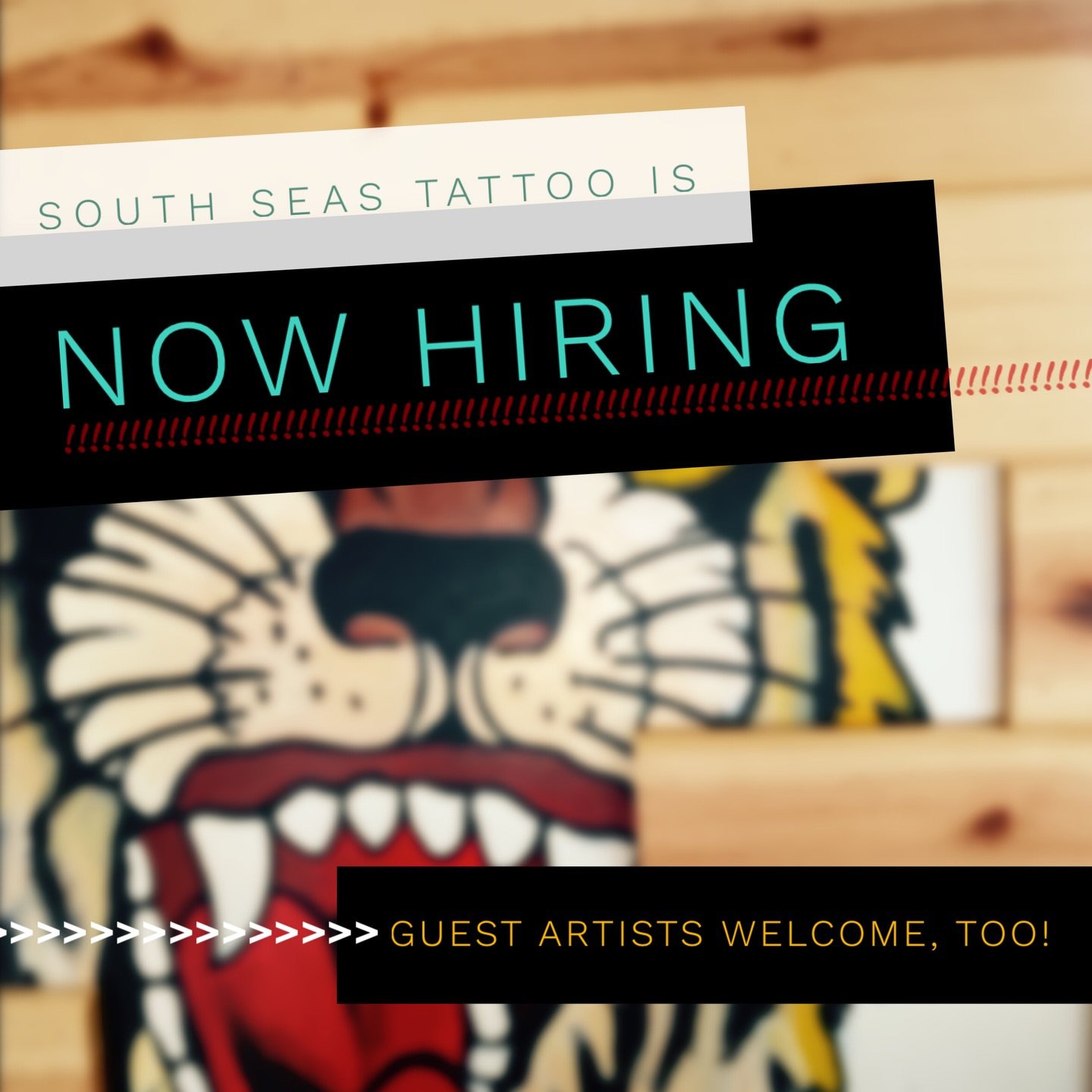 ✨ We are looking for an artist to join our team! ✨  South Seas has room to welcome one full-time tattooer to our well-established shop in Hilo, Hawai&rsquo;i. Space for guest artists also available!

All styles considered, but a strong portfolio is e