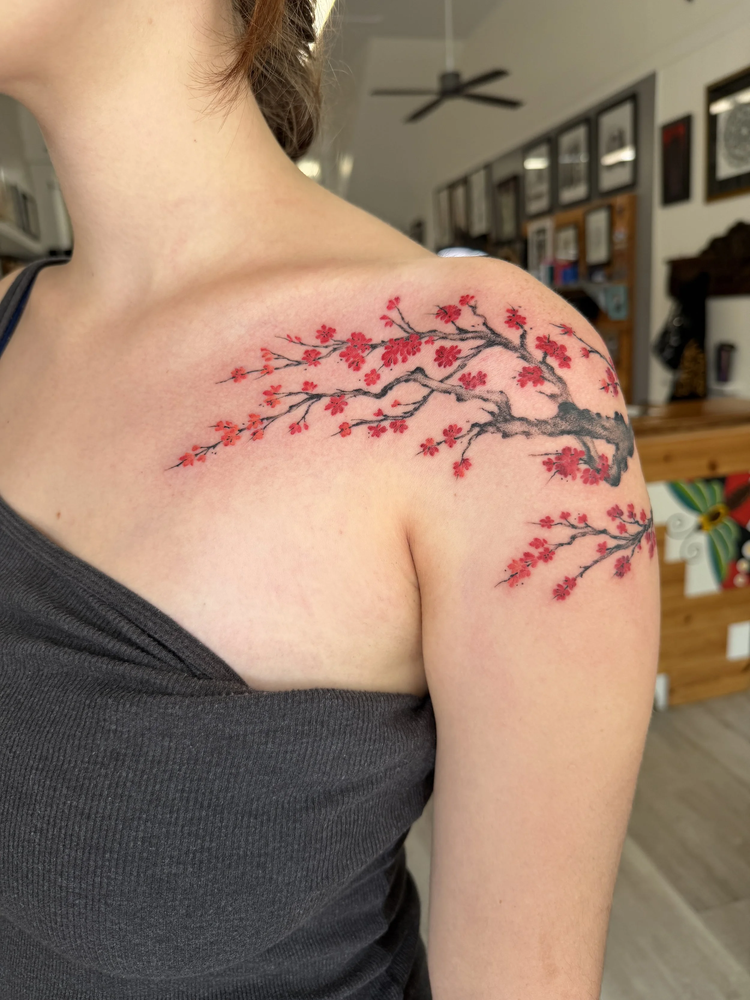 Watercolor Cherry Blossoms