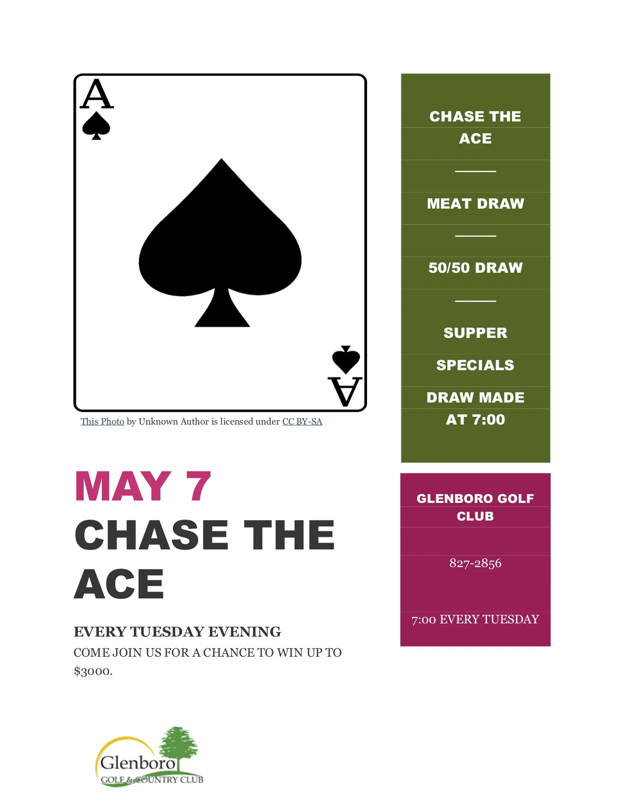 Chase The Ace — Glenboro Golf & Country Club
