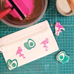Block print with Pop Craft at the Flea!