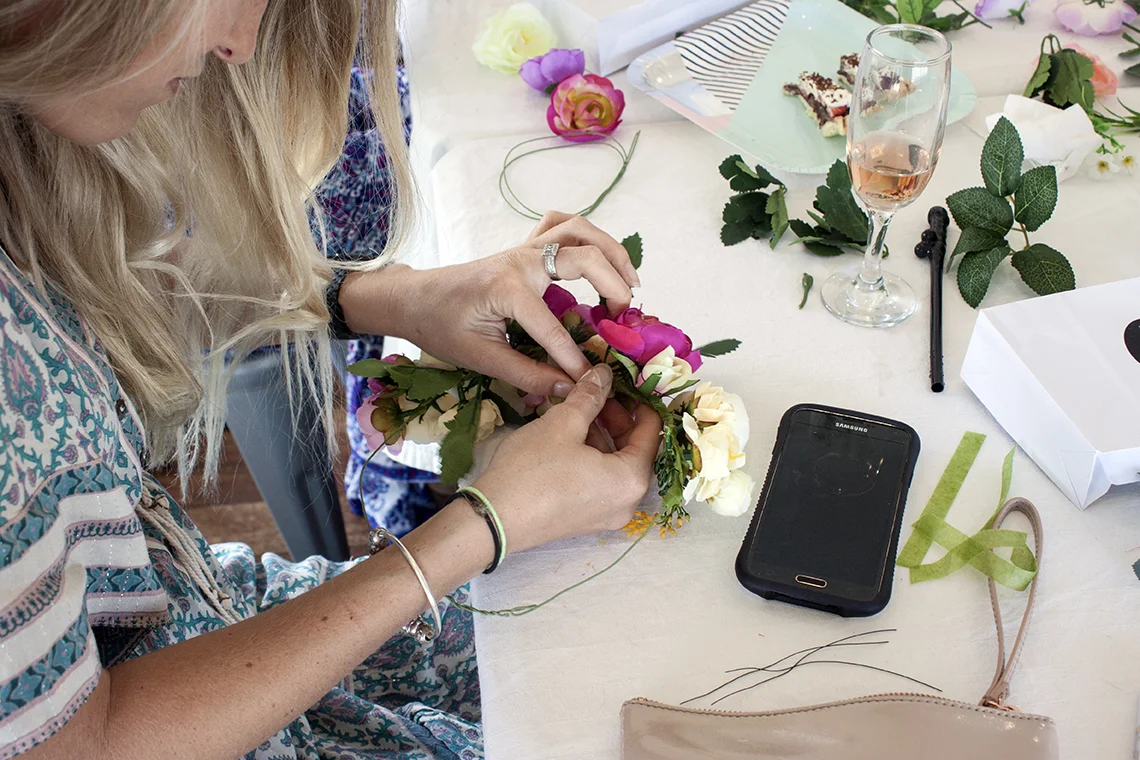 A Spring Flower Crown Hens' Party — The Corner Store Gallery