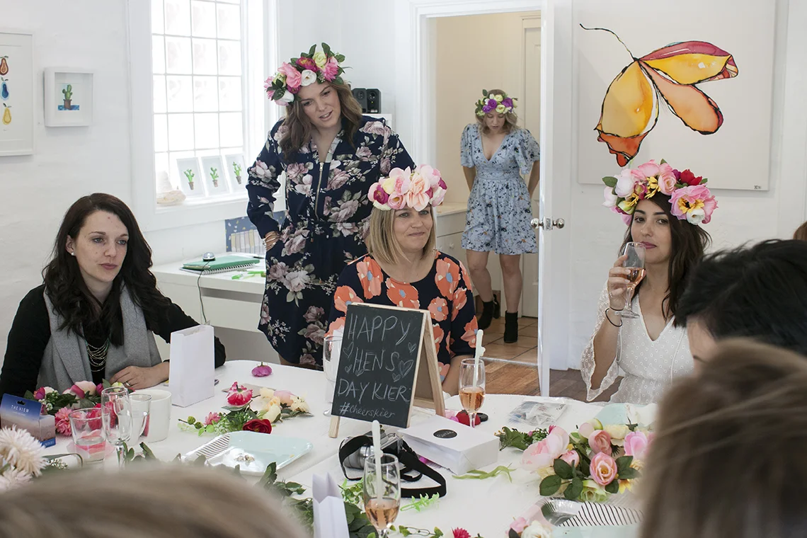 A Spring Flower Crown Hens' Party — The Corner Store Gallery
