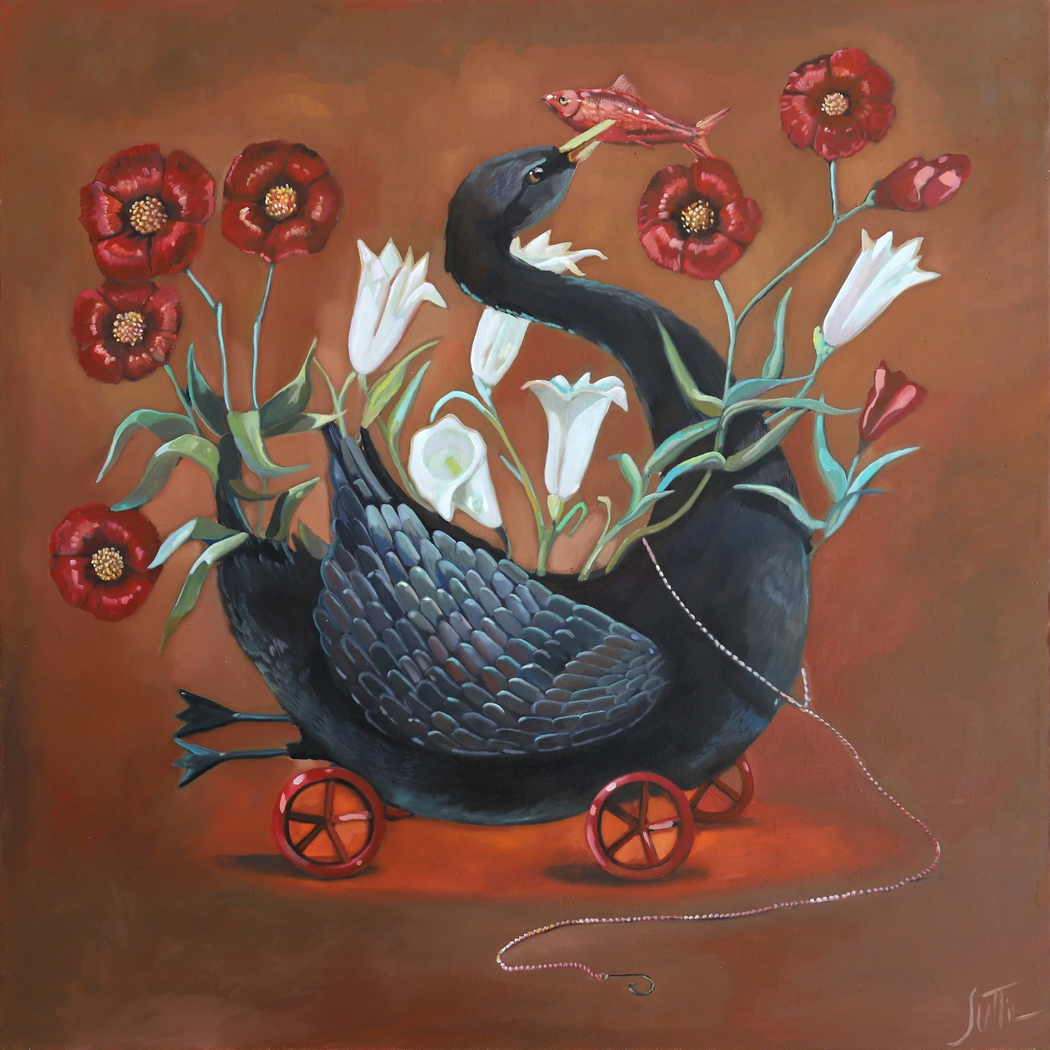 Sam Suttie, Australian Art, Shop Original Art Online, Still Life, Floral Art, Unique Art, The Corner Store Gallery.