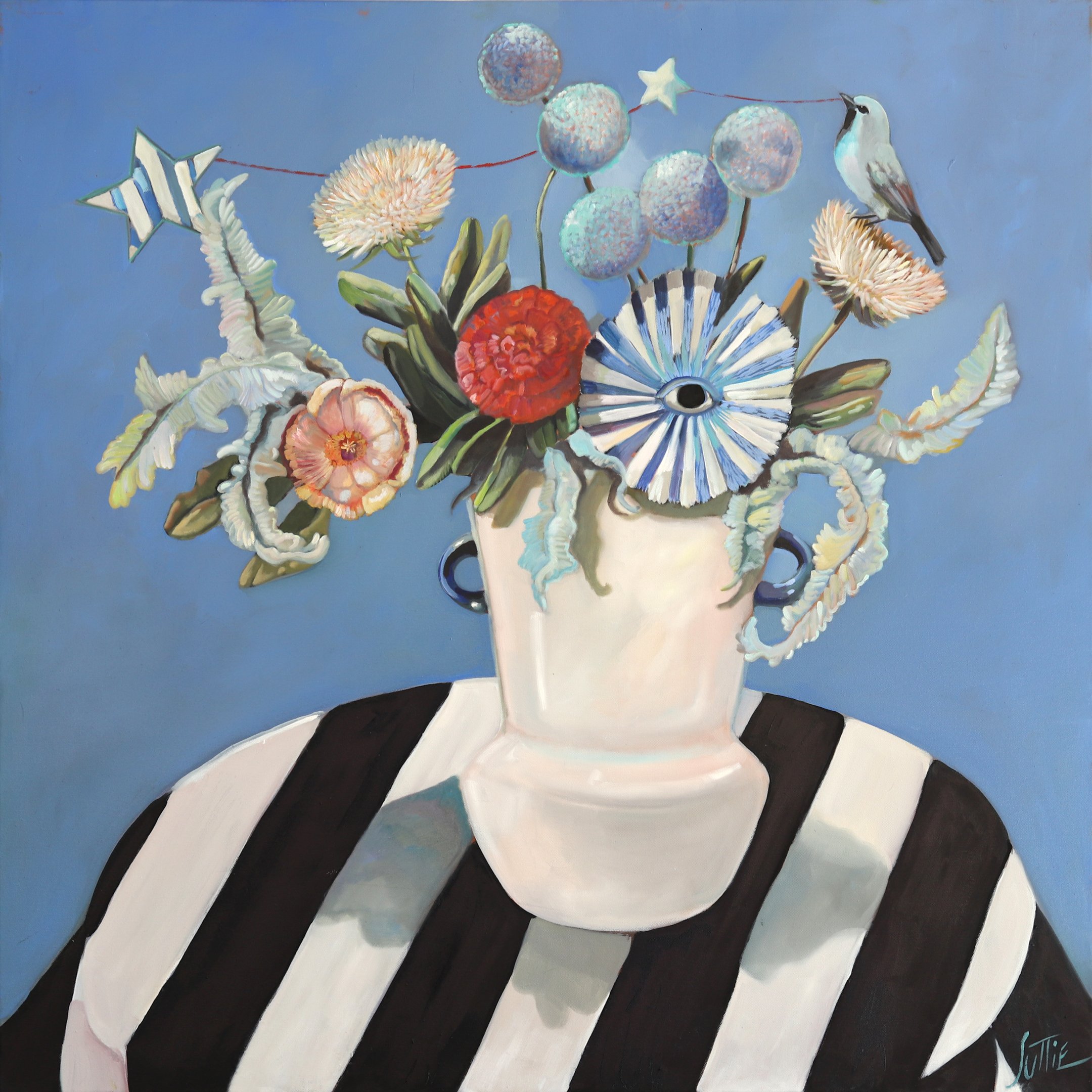 Sam Suttie, Australian Art, Shop Original Art Online, Still Life, Floral Art, Unique Art, The Corner Store Gallery.
