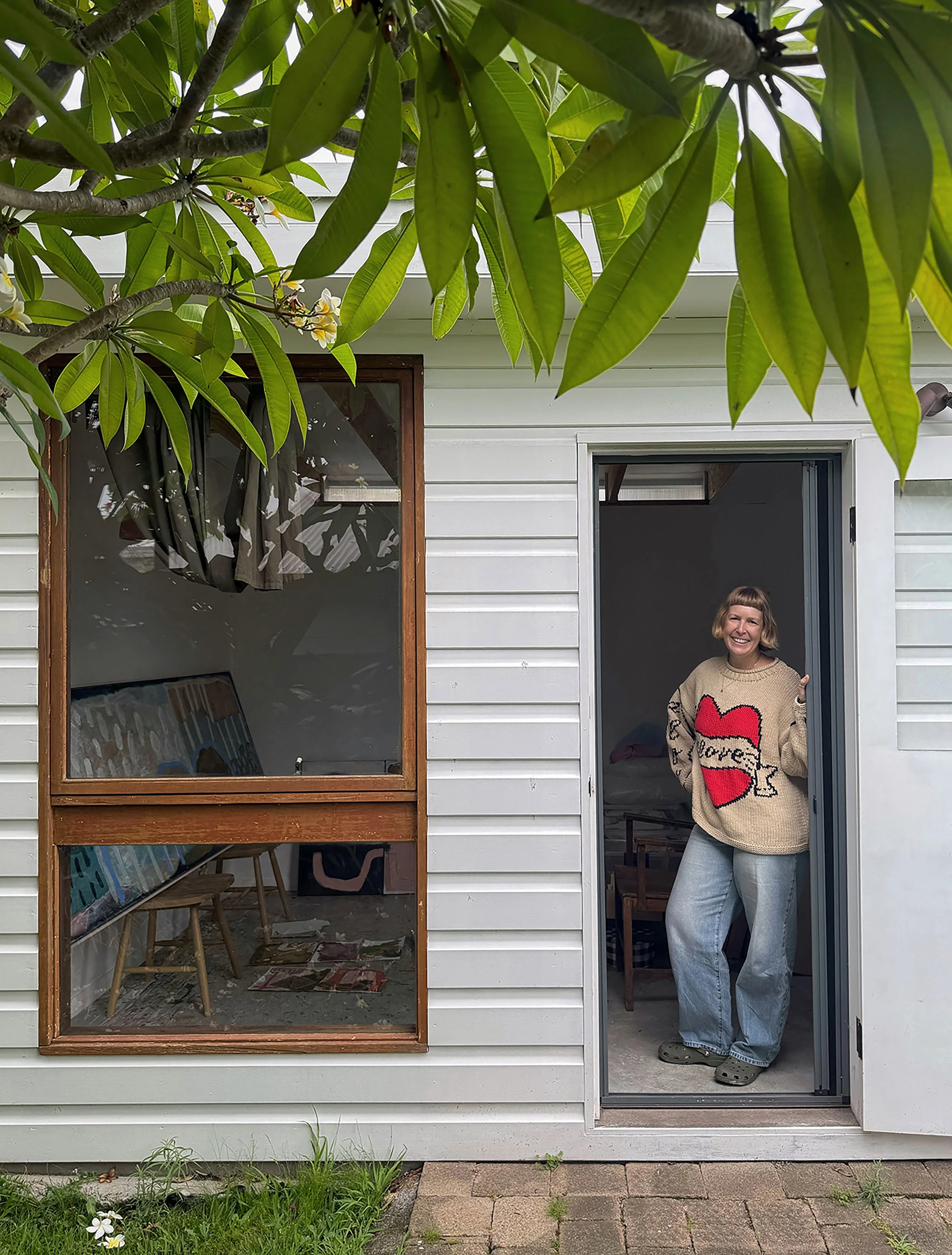 The Corner Store Gallery, Eira Chidgey in her home studio, photograph by Madeline Young.jpg