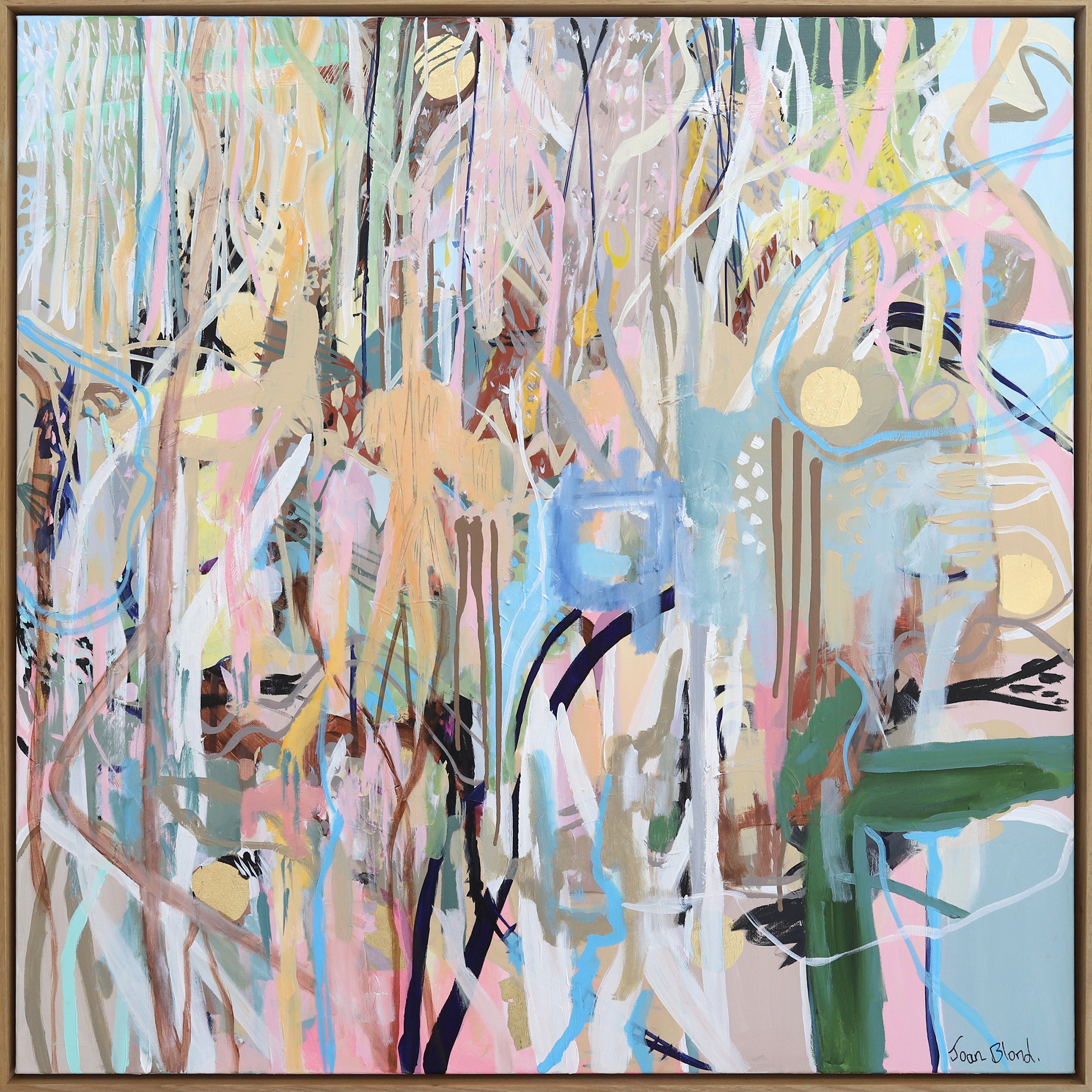 Joan Blond is an Australian abstract artist. Large colourful abstract art, The Corner Store Gallery.