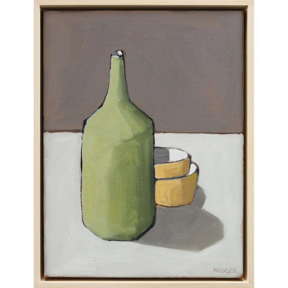 Linda Kruger - Green Bottle with Two Dishes