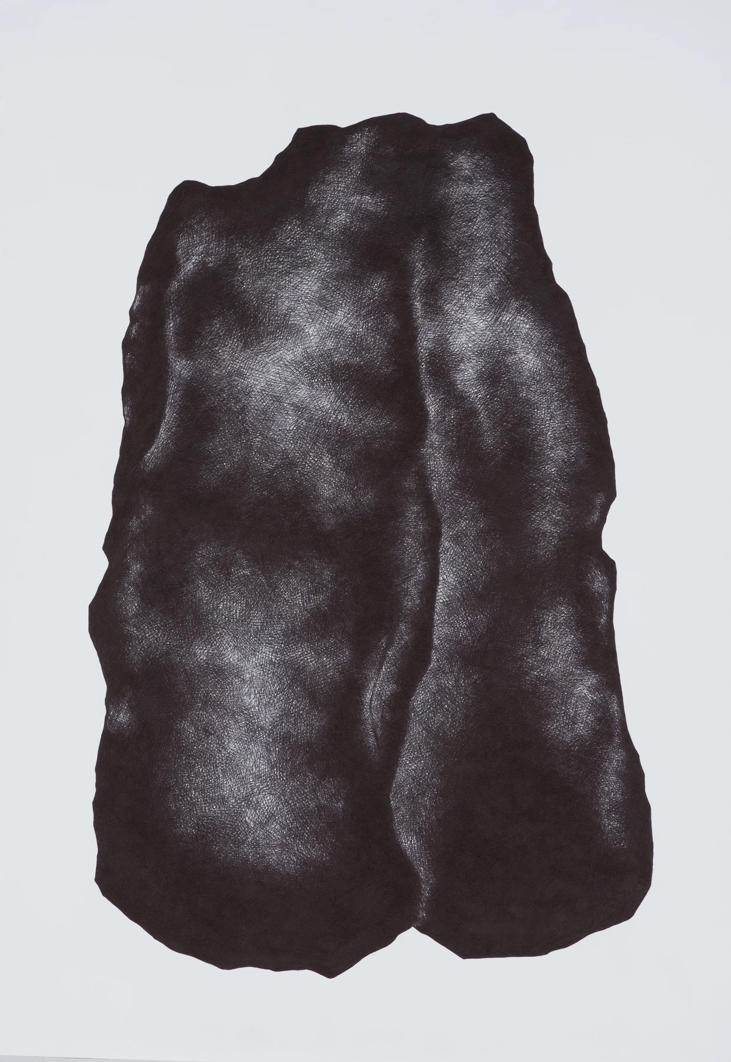 Untitled, biro on watercolour paper, 1m x 75cm, 2015