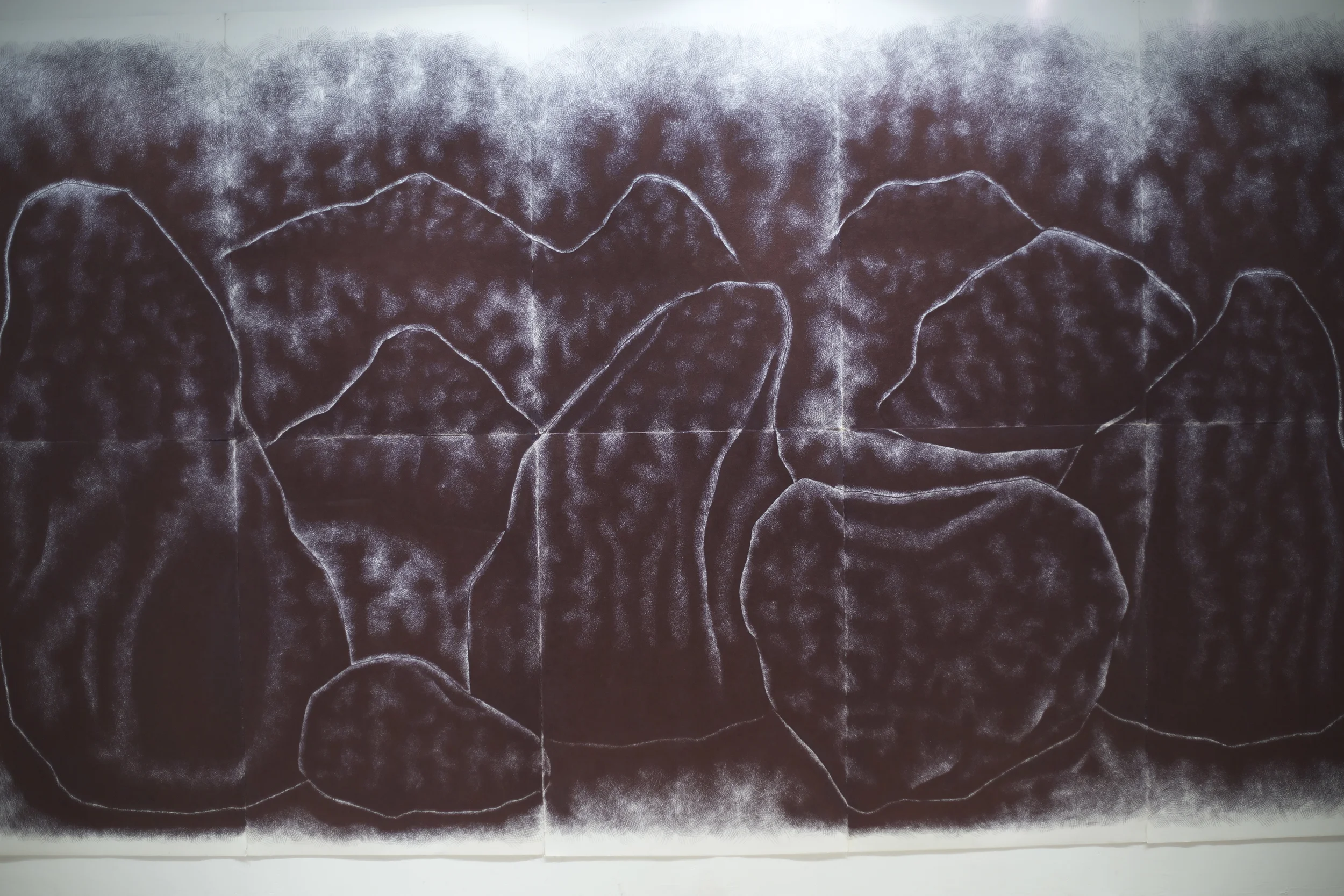 Garden of the Gods, biro on watercolour paper, 3.75m x 2m, 2014