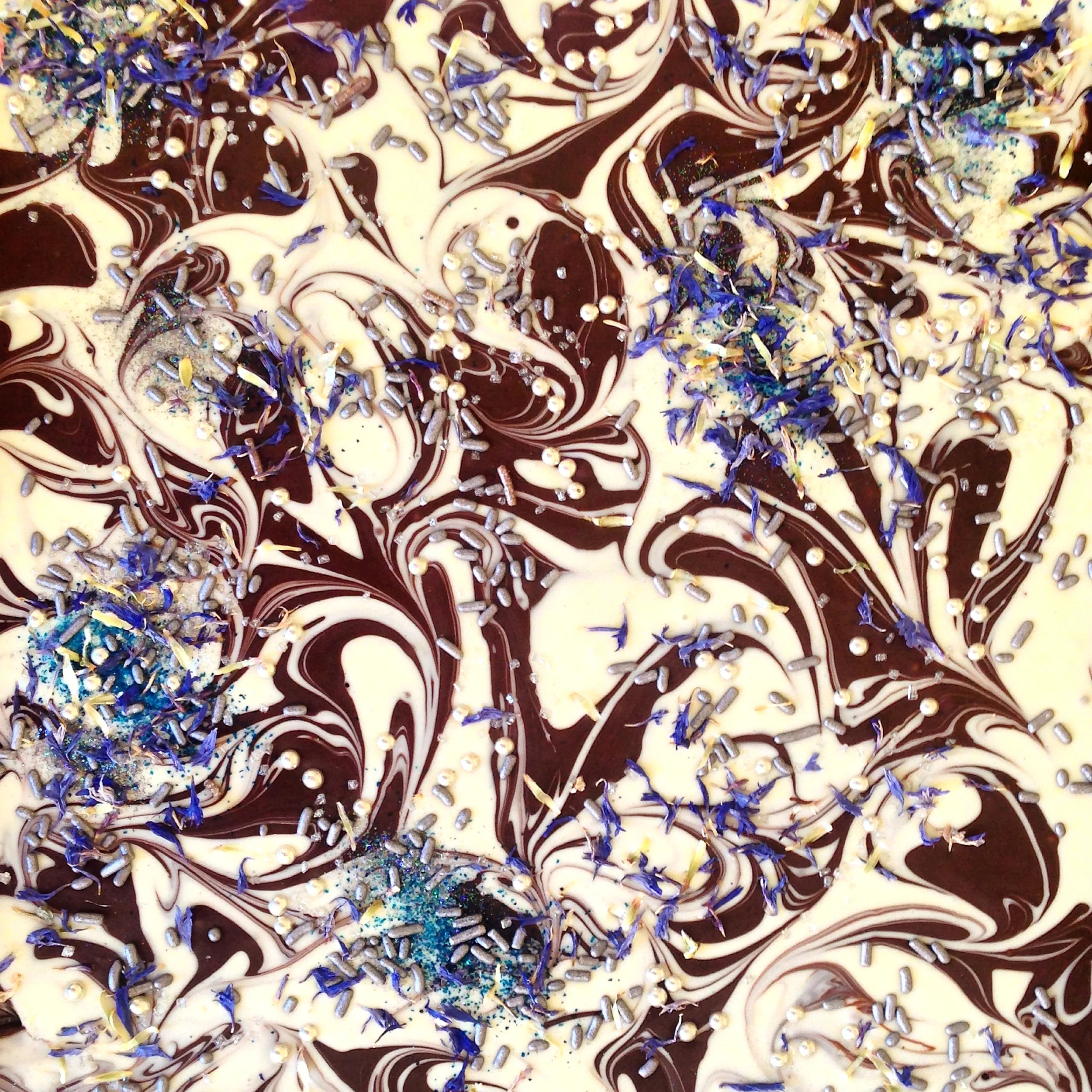 Marbled Thunderstorm Chocolate Bark