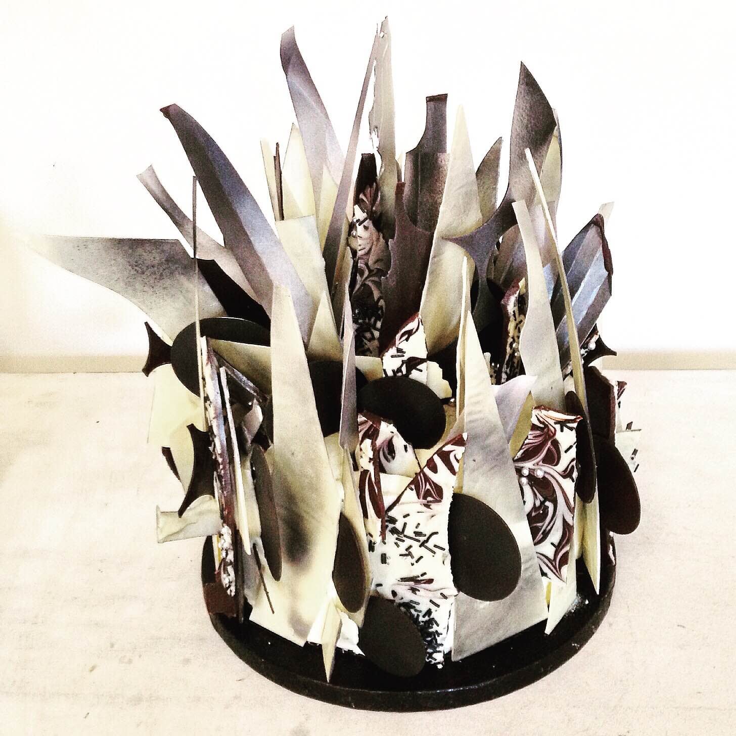 Brutalist Geometric Cake Sculpture