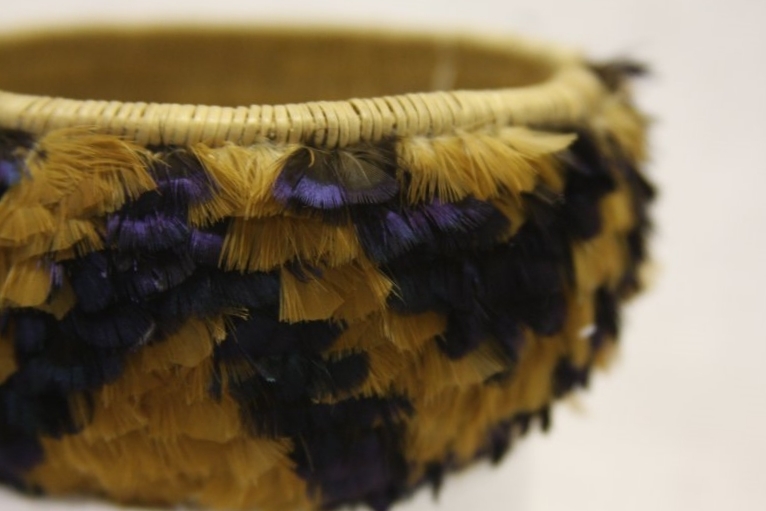 Pomo feather basket